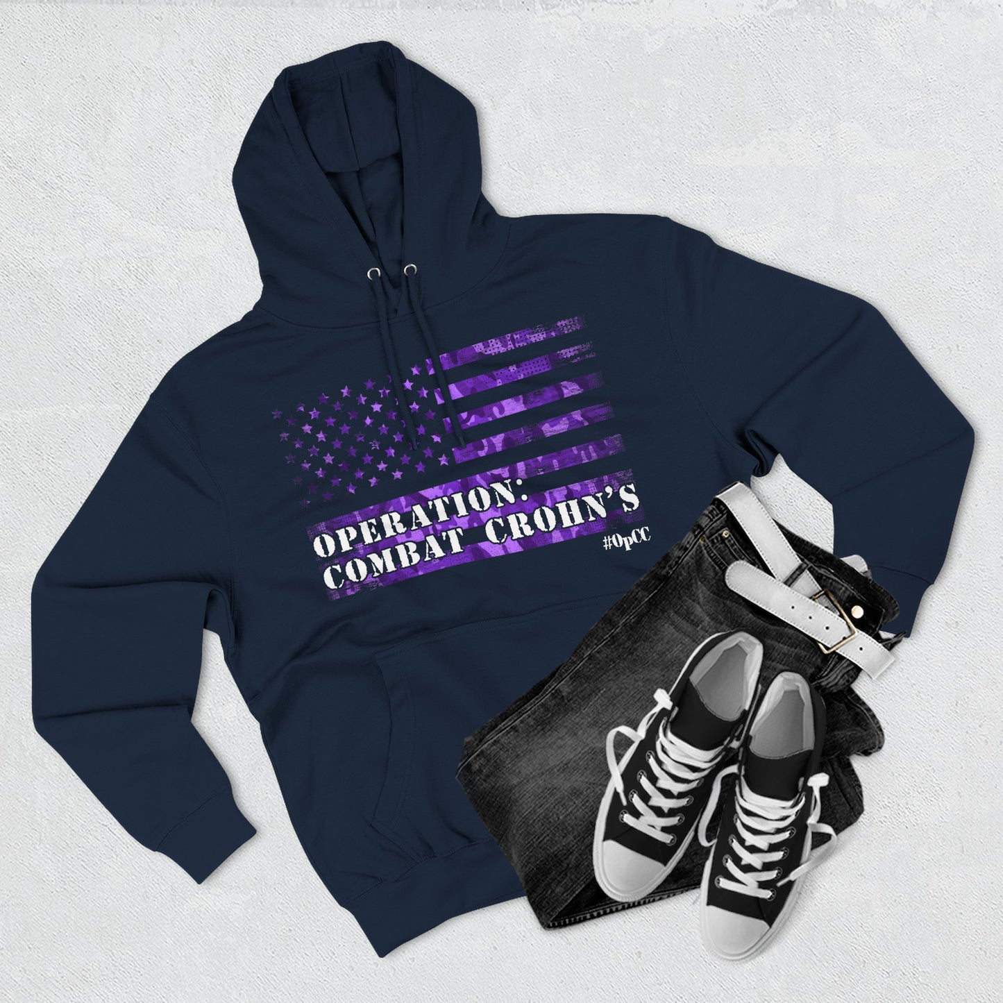 Operation: Combat Crohn's - Purple Flag Awareness Hoodie