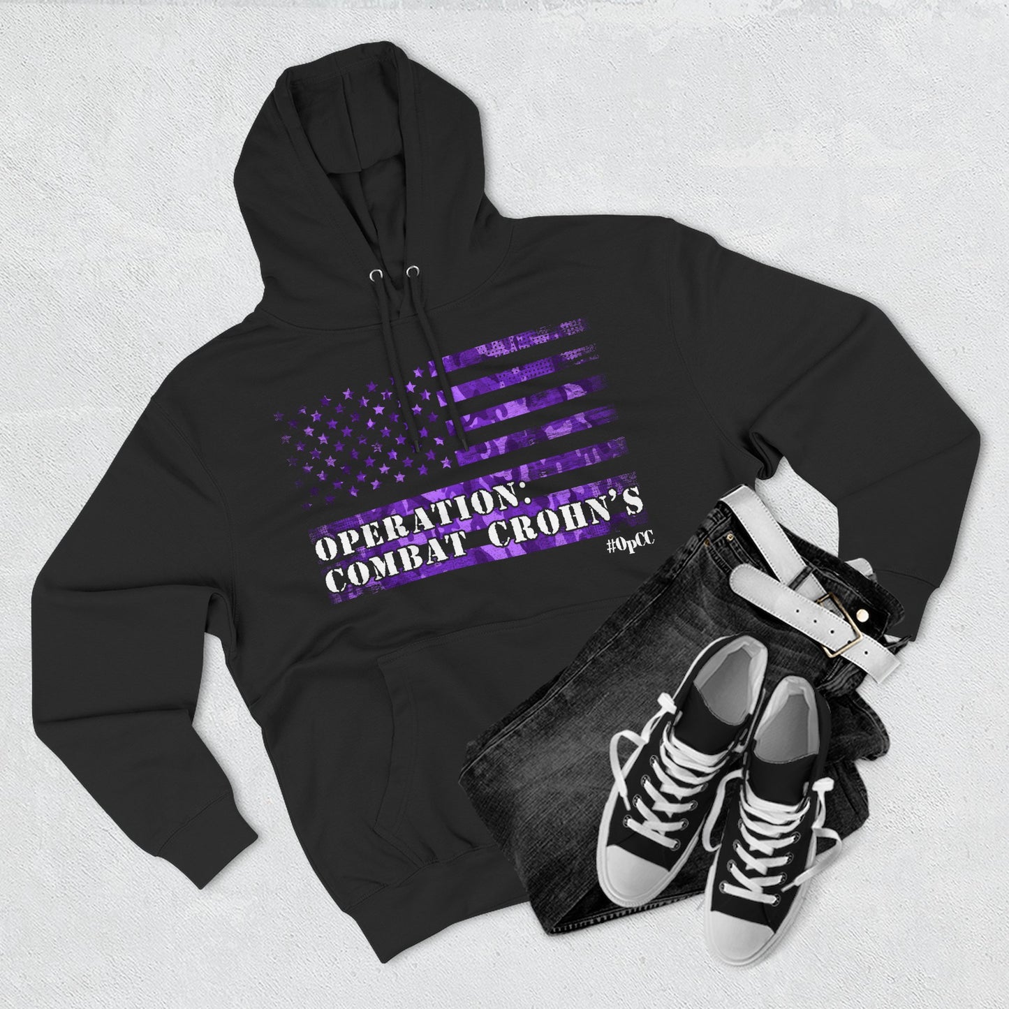 Operation: Combat Crohn's - Purple Flag Awareness Hoodie