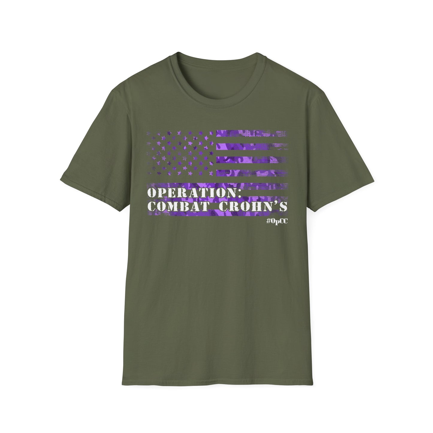 Operation: Combat Crohn's - Purple Flag Awareness Tshirt