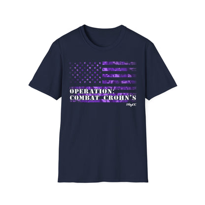 Operation: Combat Crohn's - Purple Flag Awareness Tshirt